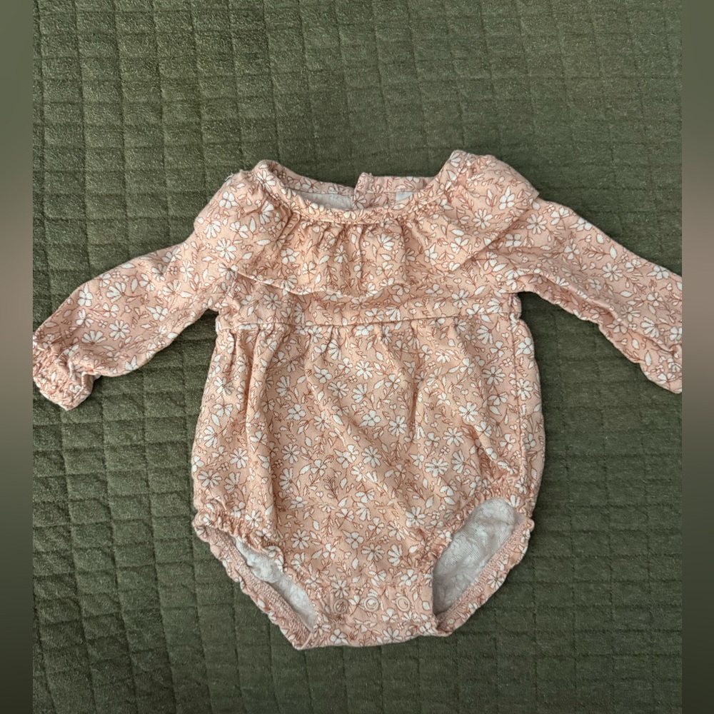 Carter's Peach Floral Baby Outfit